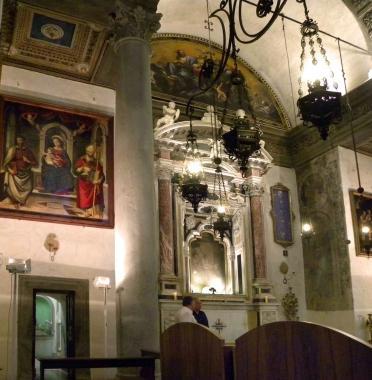 Linterno della chiesa del Letto 