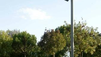 Uno dei lampioni nel parco