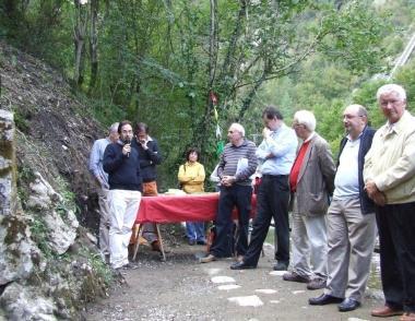 Cerimonia per la riapertura dei bagni dopo il recupero strutturale 