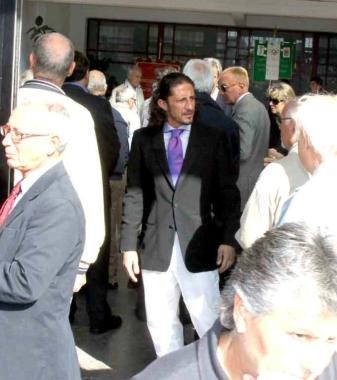 Igor Protti mentre esce dallo stadio
