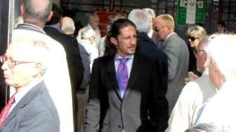 Igor Protti mentre esce dallo stadio