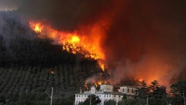 L’incendio sulla Verruca dell’anno scorso