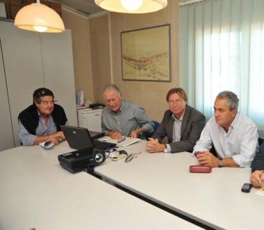I partecipanti alla conferenza stampa del porto 