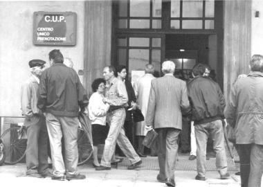 Lingresso per la cassa dellAsl 