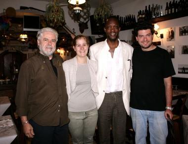 Il senatore James con Igor Protti e Miss Sorriso, Cecilia Benedetti 
