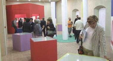 Alcune immagini della mostra allSms ieri durante linaugurazione  