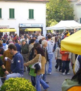 La folla di visitatori alla Festa dautunno di Maresca dellanno scorso      