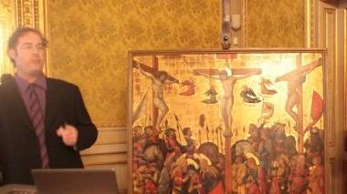 La presentazione del dipinto restaurato dagli Amici dei Musei