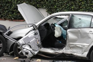Le auto coinvolte nellincidente (foto Vip)    