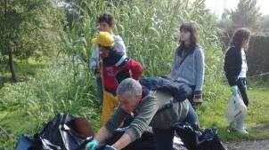 I ragazzi impegnati sul Vincio