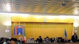 Una seduta del consiglio provinciale a Palazzo Ducale