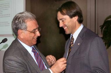 Il professor Umberto Maria Reali con il sindaco Renzo Berti 