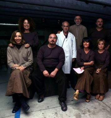 Un momento dello spettacolo Rifugiati del Teatro di Nascosto 