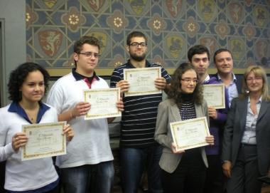 <b>MAGNIFICI 9 </b>I ragazzi premiati ieri mattina in Provincia  