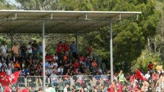 <b>STADIO MALSERVISI </b>La tribuna destinata alle tifoserie ospiti