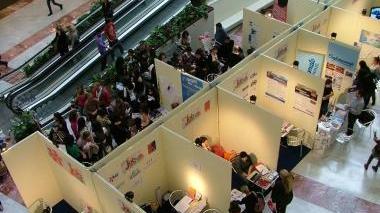 Gli stand di Job Zone al Centro I Gigli