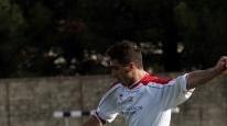 Borracchini, autore del primo gol del Molin Nuovo Ponte a Monsummano