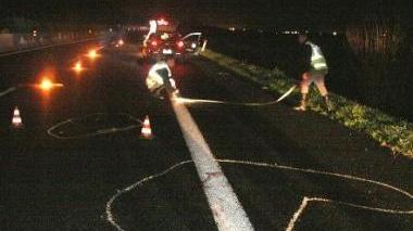 I rilievi della polstrada sull’A12 nel punto dell’incidente