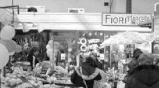 Un’immagine dei banchi all’interno del mercato coperto