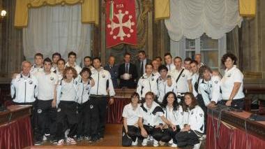 <b>PALLAMANO</b> La Farmigea (A2 maschile) presentata in Sala delle Baleari a palazzo Gambacorti