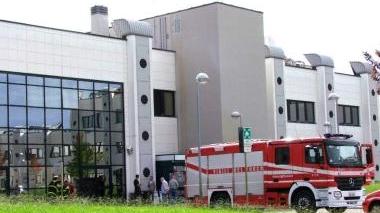 Il mezzo dei pompieri al Cnr