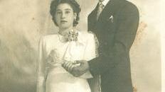 <b>1950.</b> Orazio e Giuseppina il giorno del matrimonio