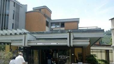 L’ingresso dell’ospedale