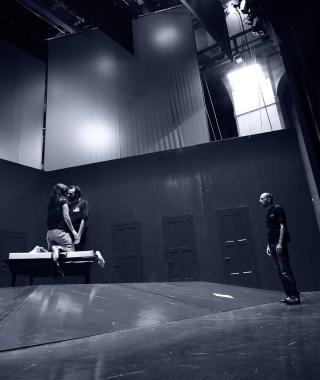 Un momento delle prove al Verdi 