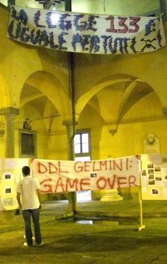 Ateneo, notte bianca contro il ddl Gelmini