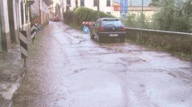 La strada piena d’acqua