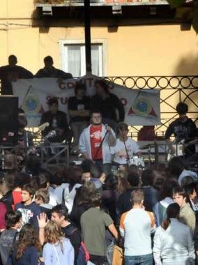La manifestazione studentesca 