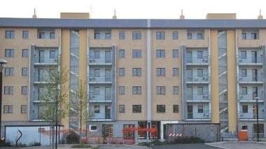 Gli alloggi popolari in costruzione in via della Pace