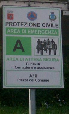 Uno dei cartelli segnaletici 