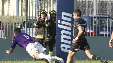 La meta di Wouter Moore che ha segnato il sorpasso dei Cavalieri