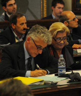 Il gruppo del Pdl in consiglio comunale e a fianco Giuliana Baudone e Maurizio Dinelli di Forza Lucca 