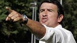 La grinta del tecnico della Lampo Andrea Petroni, molto amareggiato per la sconfitta