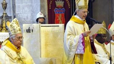 <b>IN DUOMO.</b> Celebrazione in onore di San Cerbone ieri a Massa Marittima