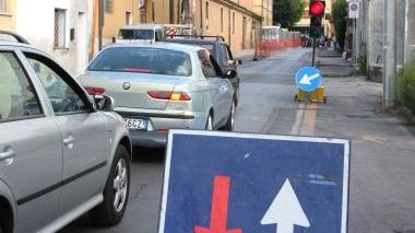 I lavori su via Oberdan