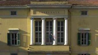 L’entrata del tribunale di Pontremoli dove si è svolta l’udienza