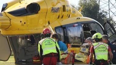 Un intervento di soccorso dopo un infortunio sul lavoro