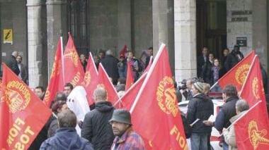 Un corteo della Fiom