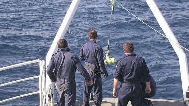 Un’immagine delle ricerche della nave dei veleni compiute poco più di un anno fa al largo della costa sud livornese