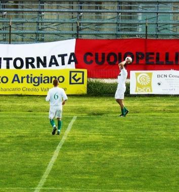 La formazione della Cuoiopelli impegnata in una partita 