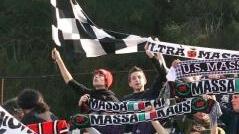 I tifosi della Massese sugli spalti dello stadio “Degli Oliveti”