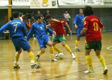 Una partita di calcio a 5  