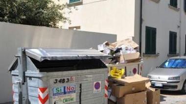 Un cassonetto dell’Asiu