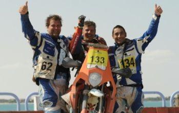 <b>AL TRAGUARDO.</b> Turchi, Procaccini e Stefanucci 