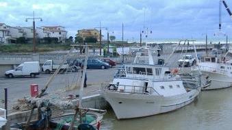 <b>ORMEGGIATI </b>I pescherecci lungo il canale del porto di Castiglione