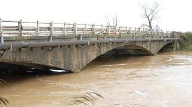 Fiume Cornia in piena nel gennaio di quest’anno