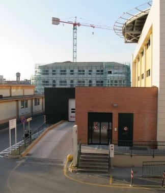 Lavori in corso allospedale in viale Alfieri    